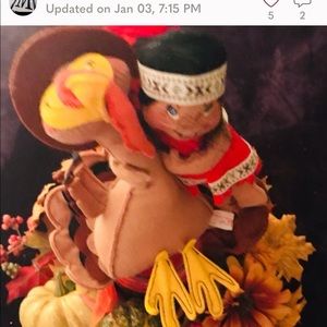 Two ANNALEE the Indian duo and candy jar